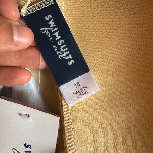 NWT Swimsuits For All Size 16 Tankini Top Shelf Bra Chlorine Resistant Print - Picture 8 of 11